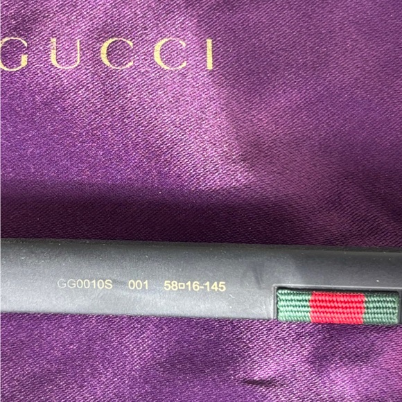 Gucci Logo Stripe Sunglasses GG0010S - Picture 7 of 7